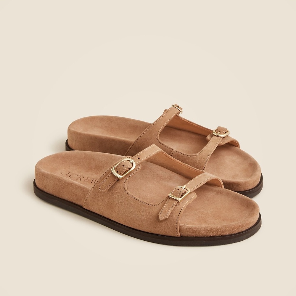 J. Crew Colbie Light Brown Suede Sandals NWT
